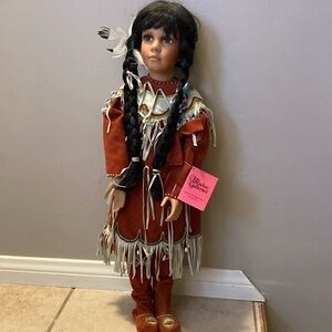 Paradise Galleries Premier Edition “Deer Shadow” Porcelain Doll Native American